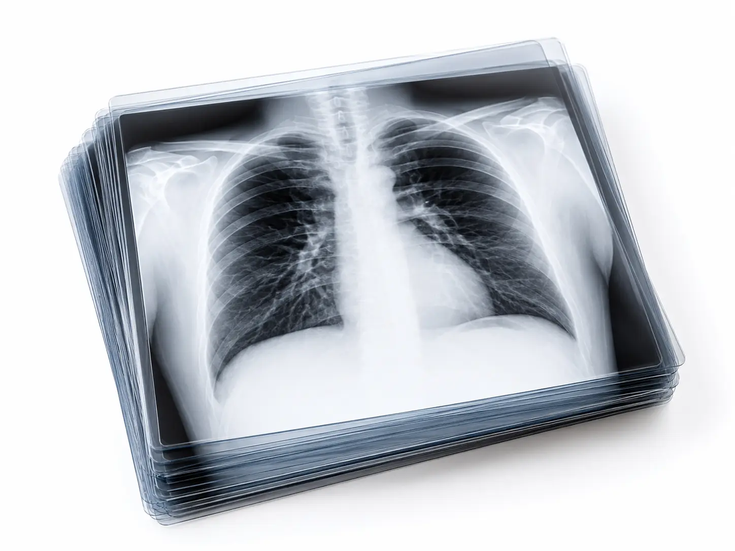 Clear base thermal imaging dry film for general radiology