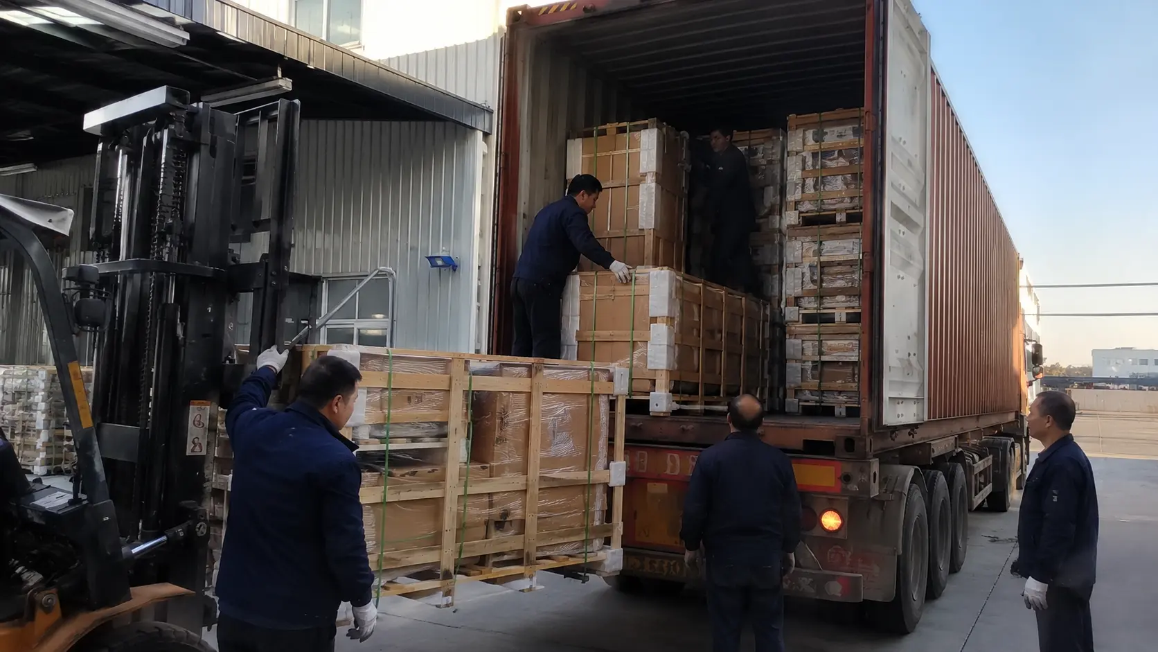 Hospital bed container loading for overseas shipment